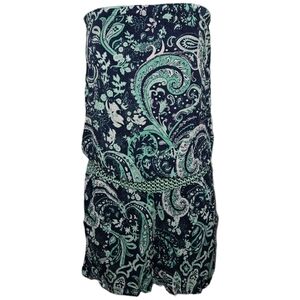 NWT Lascana For Venus Paisley Bandana Style Strapless Romper